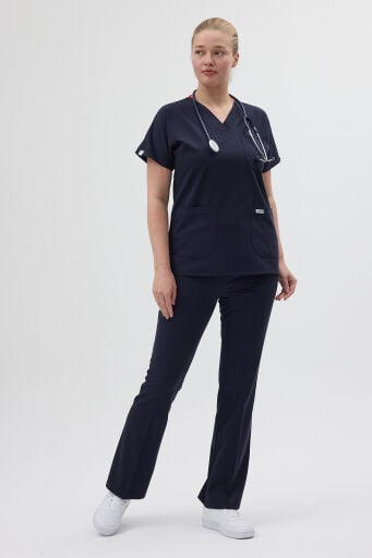 Tunik Boy Kısa Kol Çan Paça Scrubs